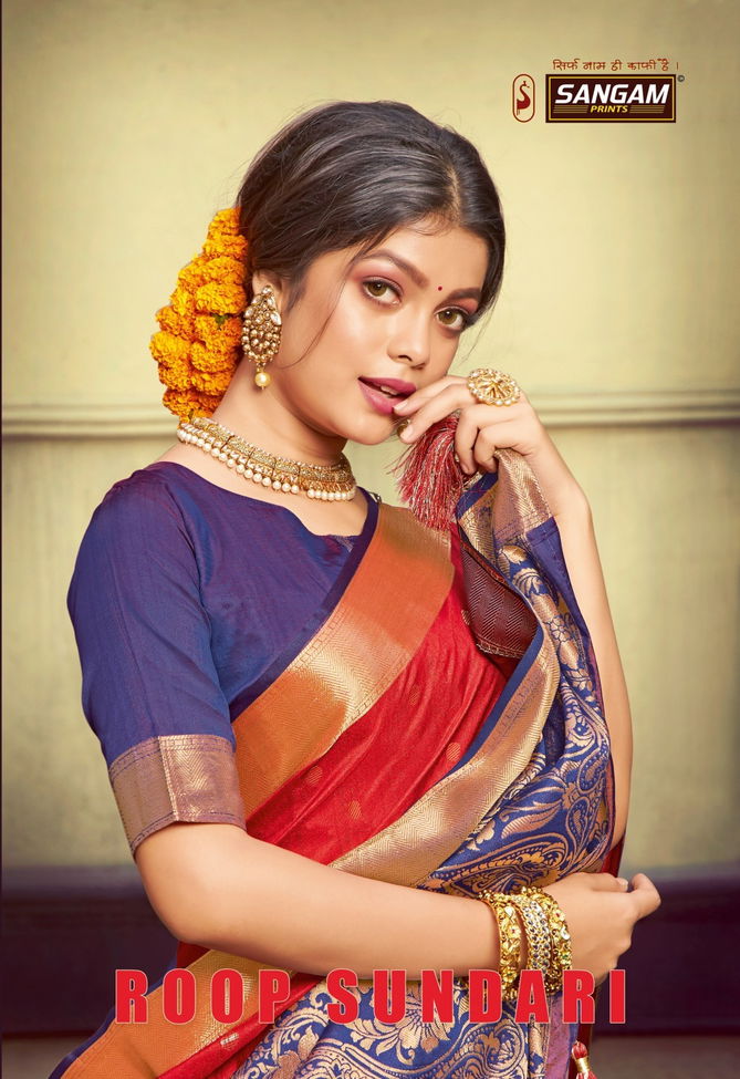 Sangam Roop Sundari Designer Festive Party Wear Handloom Silk Saree Collection